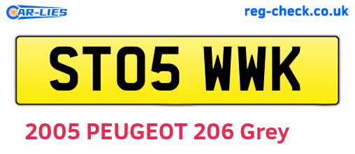 ST05WWK are the vehicle registration plates.