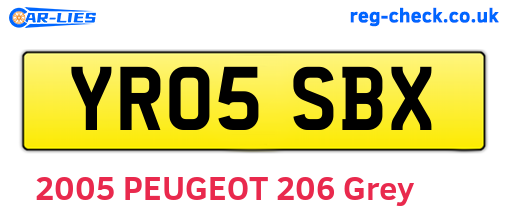 YR05SBX are the vehicle registration plates.