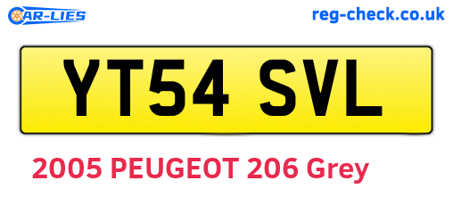 YT54SVL are the vehicle registration plates.