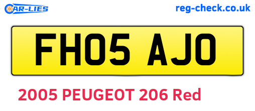 FH05AJO are the vehicle registration plates.
