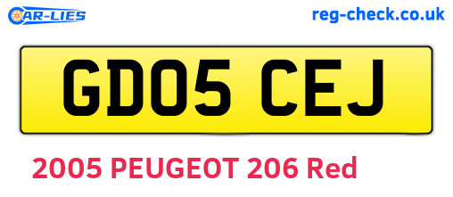 GD05CEJ are the vehicle registration plates.
