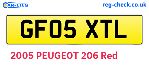 GF05XTL are the vehicle registration plates.