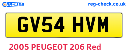 GV54HVM are the vehicle registration plates.