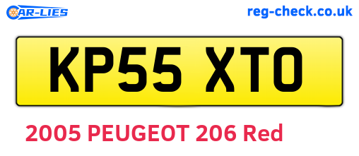 KP55XTO are the vehicle registration plates.