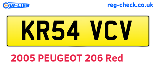 KR54VCV are the vehicle registration plates.