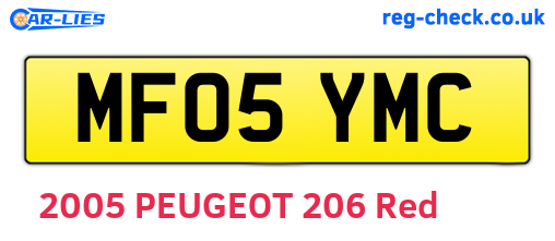 MF05YMC are the vehicle registration plates.