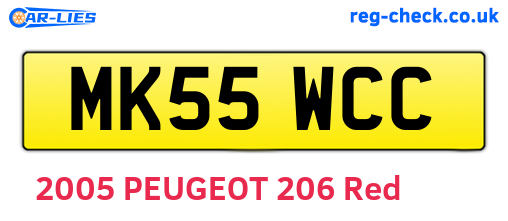 MK55WCC are the vehicle registration plates.