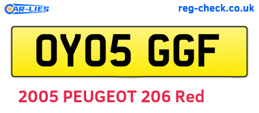 OY05GGF are the vehicle registration plates.