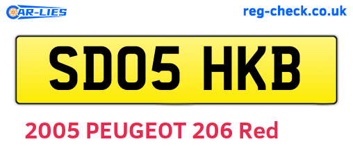 SD05HKB are the vehicle registration plates.