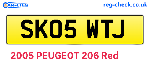 SK05WTJ are the vehicle registration plates.
