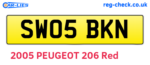SW05BKN are the vehicle registration plates.