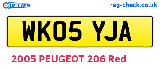 WK05YJA are the vehicle registration plates.