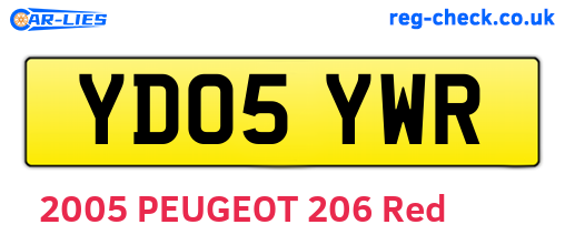 YD05YWR are the vehicle registration plates.