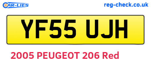 YF55UJH are the vehicle registration plates.