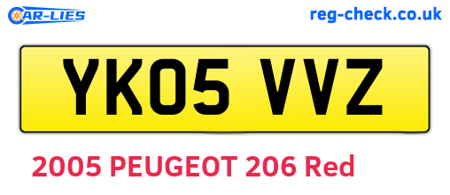 YK05VVZ are the vehicle registration plates.