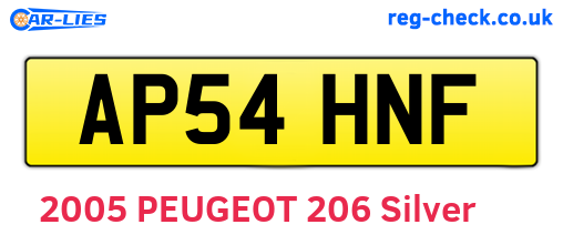 AP54HNF are the vehicle registration plates.