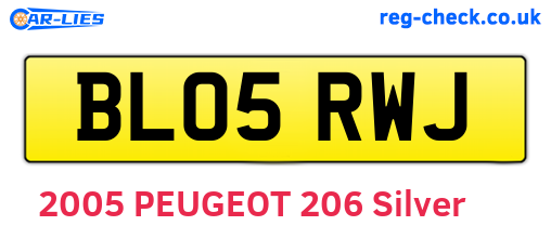 BL05RWJ are the vehicle registration plates.