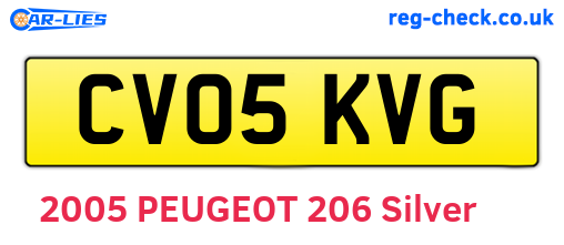 CV05KVG are the vehicle registration plates.