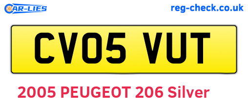CV05VUT are the vehicle registration plates.