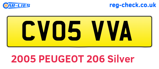 CV05VVA are the vehicle registration plates.