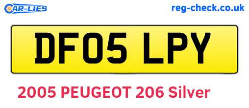 DF05LPY are the vehicle registration plates.
