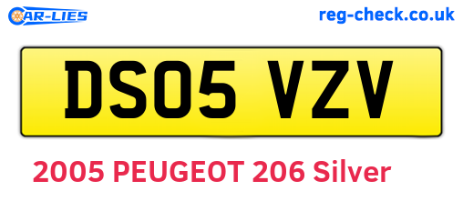 DS05VZV are the vehicle registration plates.