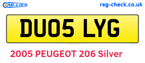 DU05LYG are the vehicle registration plates.