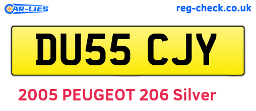 DU55CJY are the vehicle registration plates.