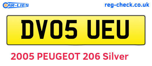 DV05UEU are the vehicle registration plates.