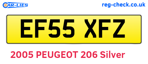 EF55XFZ are the vehicle registration plates.