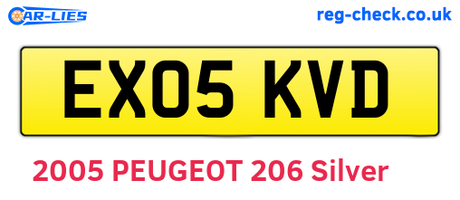 EX05KVD are the vehicle registration plates.
