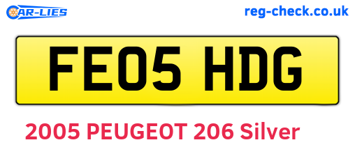 FE05HDG are the vehicle registration plates.