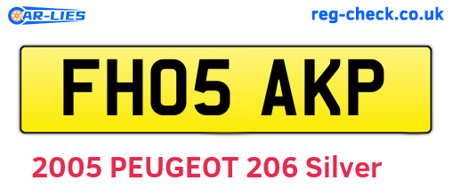 FH05AKP are the vehicle registration plates.