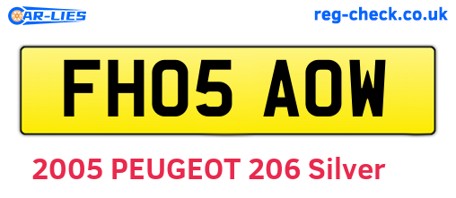 FH05AOW are the vehicle registration plates.