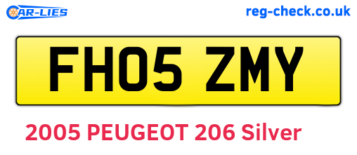 FH05ZMY are the vehicle registration plates.