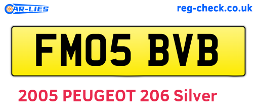 FM05BVB are the vehicle registration plates.