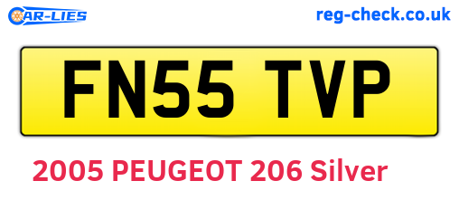 FN55TVP are the vehicle registration plates.