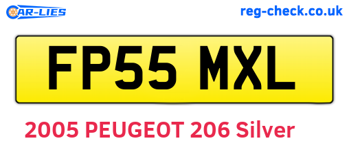 FP55MXL are the vehicle registration plates.