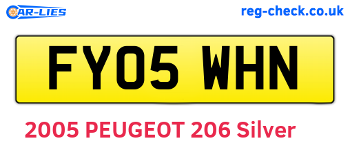 FY05WHN are the vehicle registration plates.