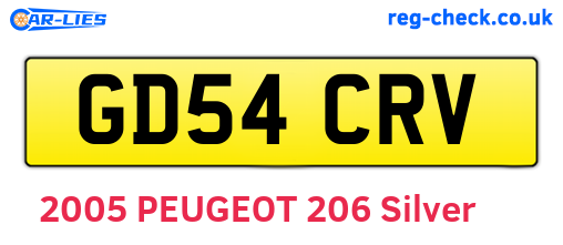 GD54CRV are the vehicle registration plates.