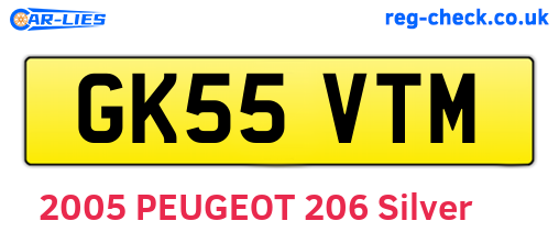 GK55VTM are the vehicle registration plates.