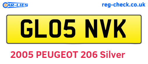 GL05NVK are the vehicle registration plates.