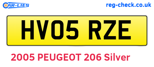 HV05RZE are the vehicle registration plates.