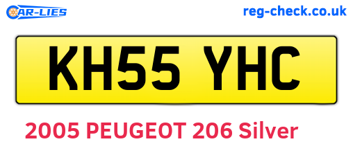 KH55YHC are the vehicle registration plates.