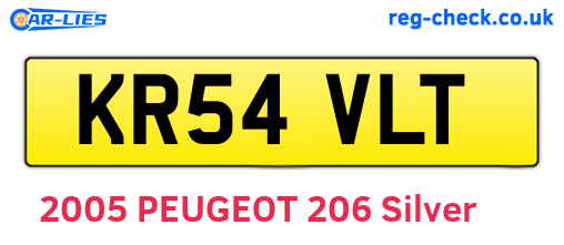 KR54VLT are the vehicle registration plates.