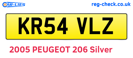 KR54VLZ are the vehicle registration plates.
