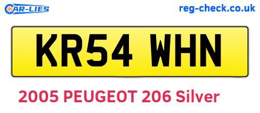 KR54WHN are the vehicle registration plates.