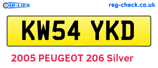 KW54YKD are the vehicle registration plates.
