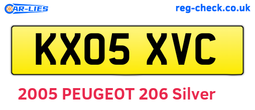 KX05XVC are the vehicle registration plates.