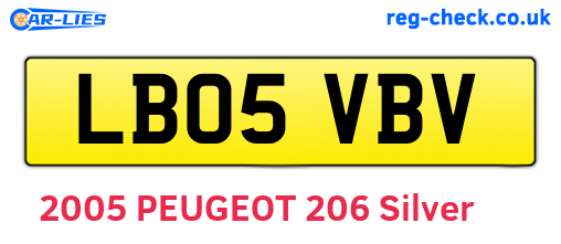 LB05VBV are the vehicle registration plates.